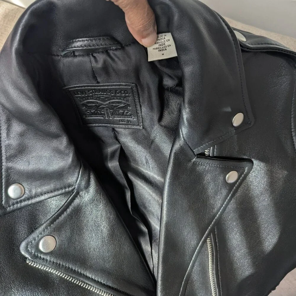 Levi's Sheep Leather Moto Jacket - Picture 9 of 16
